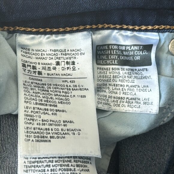 Levi's 725 High Rise Bootcut Women's Jeans Blue Wash Dark Ingigo Sz.30 - Picture 12 of 12